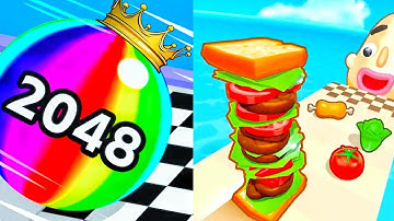 Sandwich Runner vs Ball Run 2048 Speedrun Gameplay Part 1