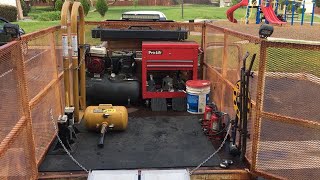 Toyota pickup tire road service. All the tools you need for big rig tire service.