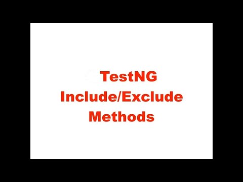 Include and exclude Methods in testNg