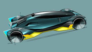 concept car design sketch and photoshop