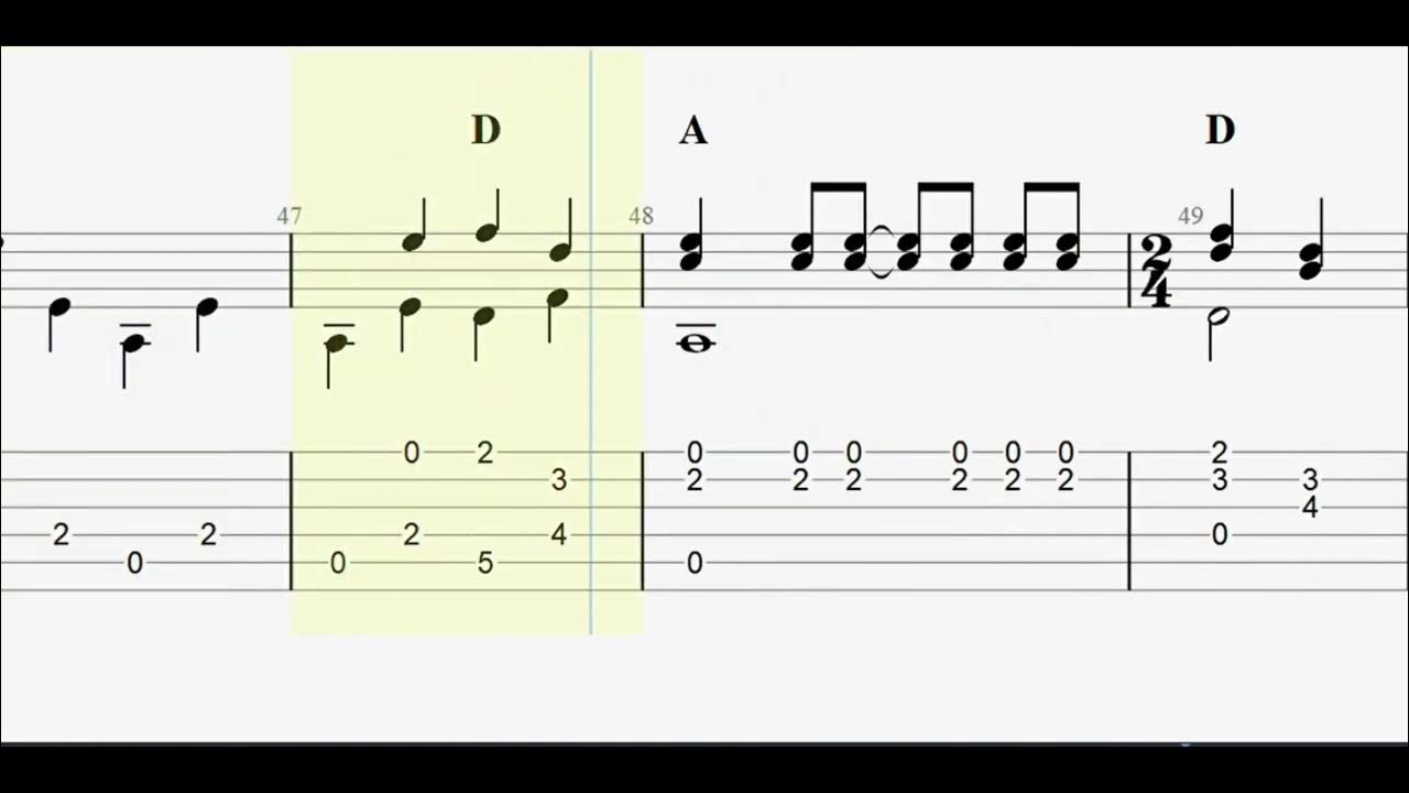 Johnny Cash Ring of Fire with full tablature/sheet music for solo