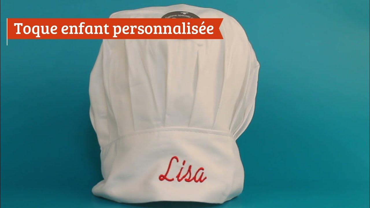 Toque de chef pour enfant brodée prénom