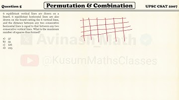 Find maximum number of squares | Permutations & Combinations  | UPSC CSAT | #UPSC #CSAT #QUANT