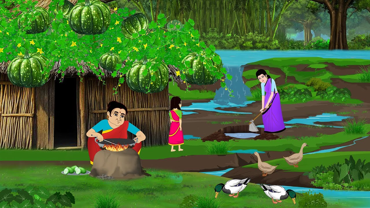 बाढ़ के कहर में दो बहनों का परिवार | Hindi Story | Hindi Kahaniya | Moral Stories | cartoon story