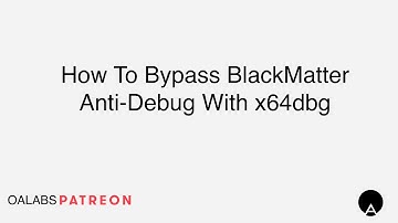 Bypassing BlackMatter Anti-Debug With x64dbg [Patreon Unlocked]