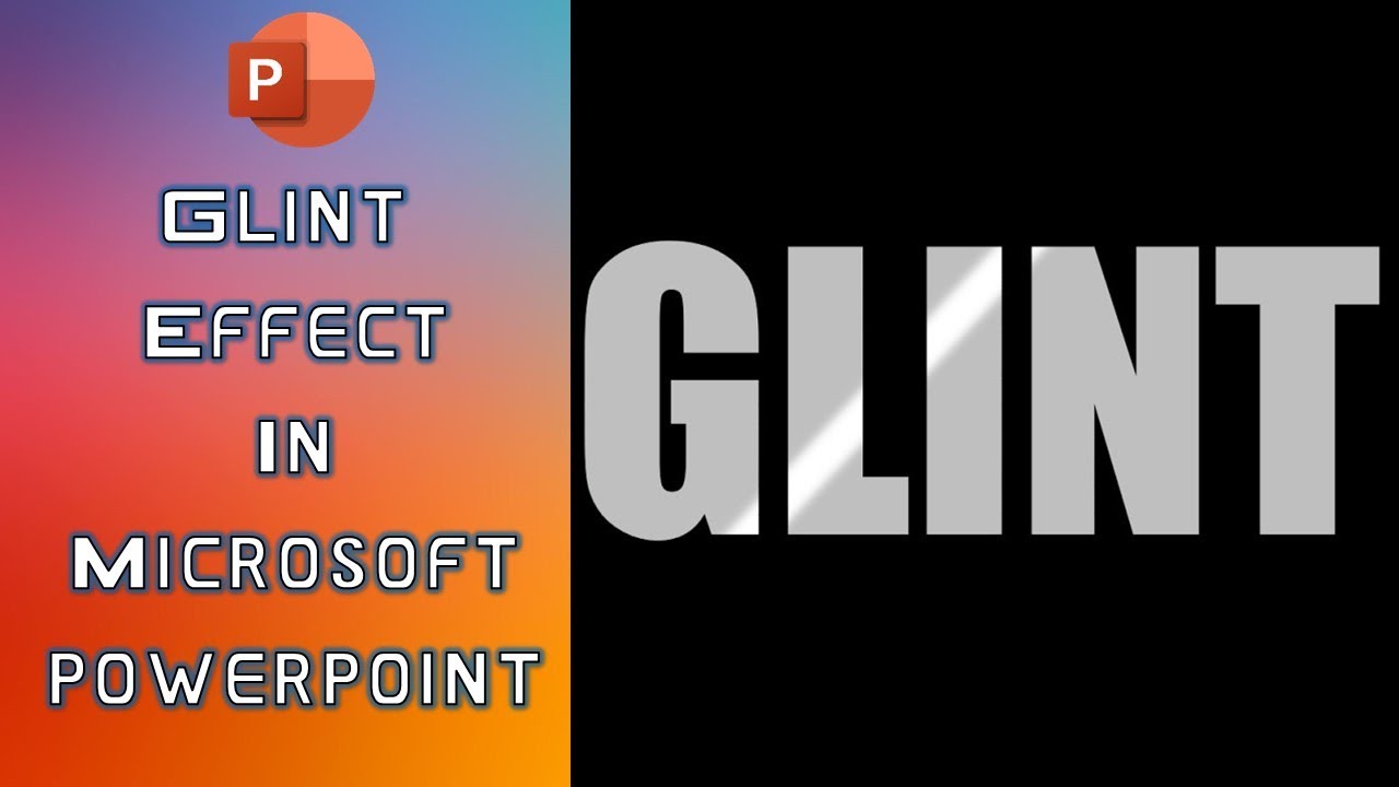 How to Make Glint text Animation Effect in Microsoft PowerPoint 2016