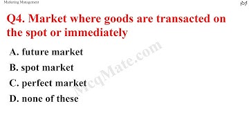 "Marketing Management" Important MCQs Practice Test Part 1