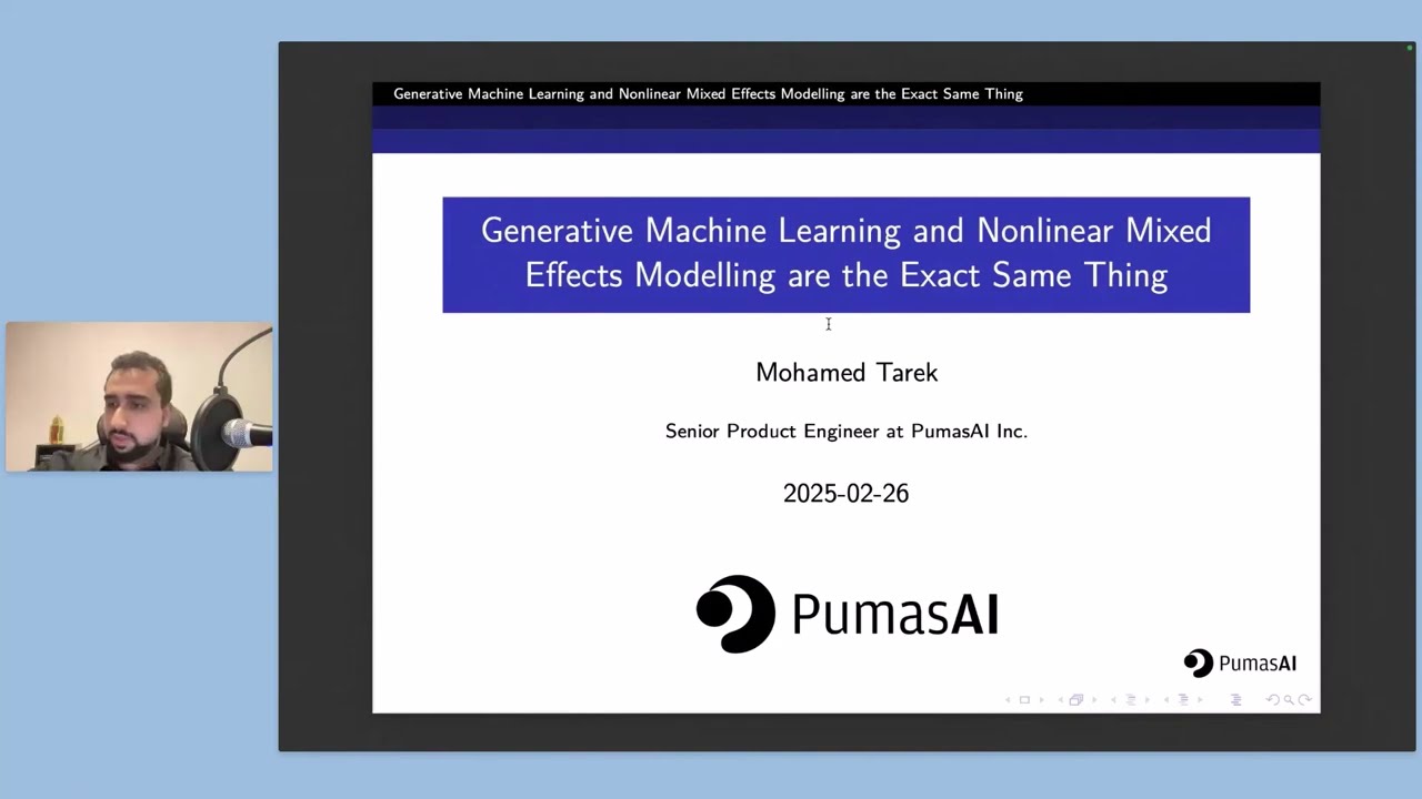 Generative Machine Learning and Nonlinear Mixed Effects Modeling are the Exact Same Thing