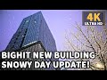 [4K] BIGHIT New Building Update (No Wall anymore!) on Snowy Day in Yongsan, Seoul | 빅히트 신사옥 눈오는날 풍경