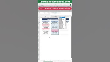 Find Common values between two lists in Excel - Compare two columns in Excel - Matches / Differences