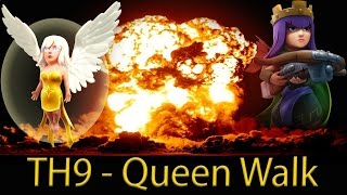 AQ Healer Walk with GoLaLoon | TH9 War Attack Strategy | Clash of Clans screenshot 5