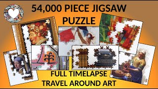 FULL TIMELAPSE!! EPIC 54,000 Piece Jigsaw Puzzle: Travel Around Art from Grafika screenshot 2