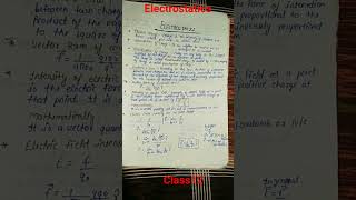 #class12#Electrostatics#electric charge#coulombs law defination hand written notes