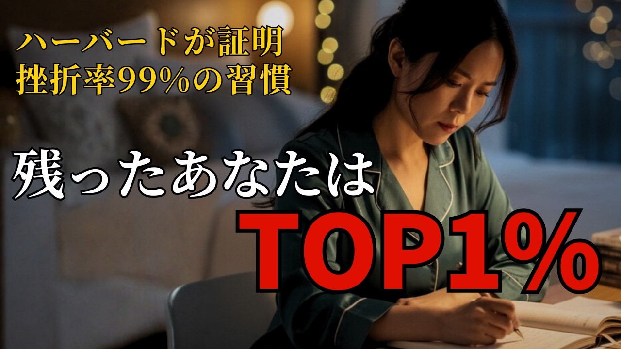【1%の成功者の秘密】努力が癖になる法則