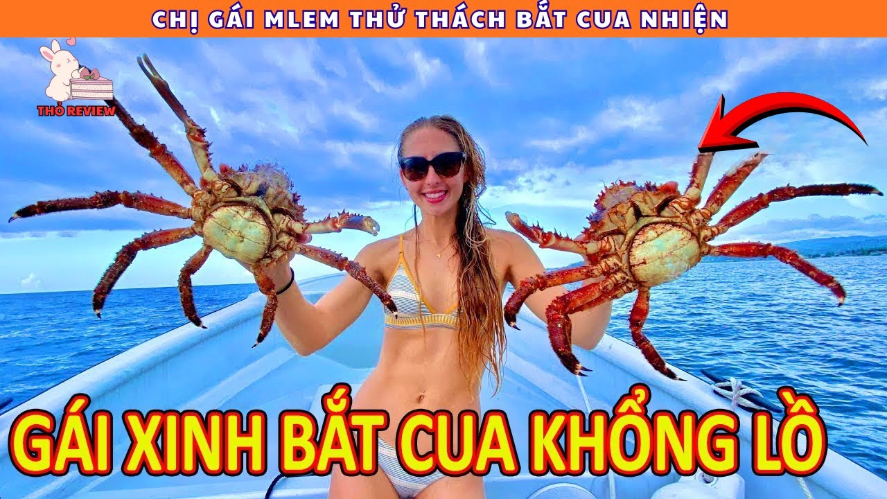 Chị Gái Mlem Thử Thách Bắt Cua Nhện Siêu To Khổng Lồ Và Cái Kết || Review Con Người Và Cuộc Sống
