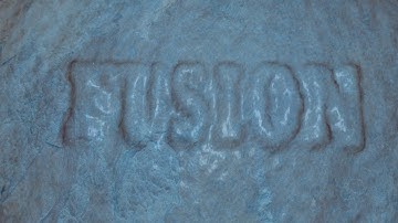 Blackmagic Fusion - Text emerging from water