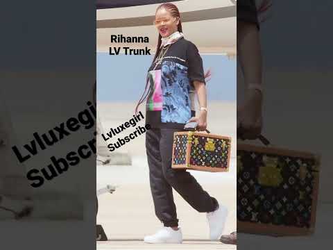 Rihanna's Latest Fashion Style: Louis Vuitton Multicolor Trunk Handbag