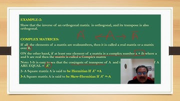 COMPLEX MATRICES : Prof.(Dr.) Ravi Kant Mishra
