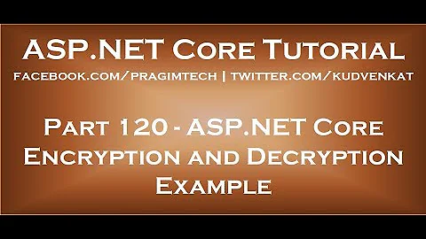 ASP NET Core encryption and decryption example