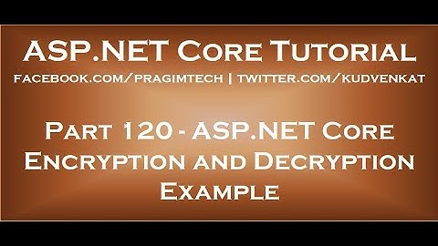 ASP NET Core-encryptie- en decryptievoorbeeld