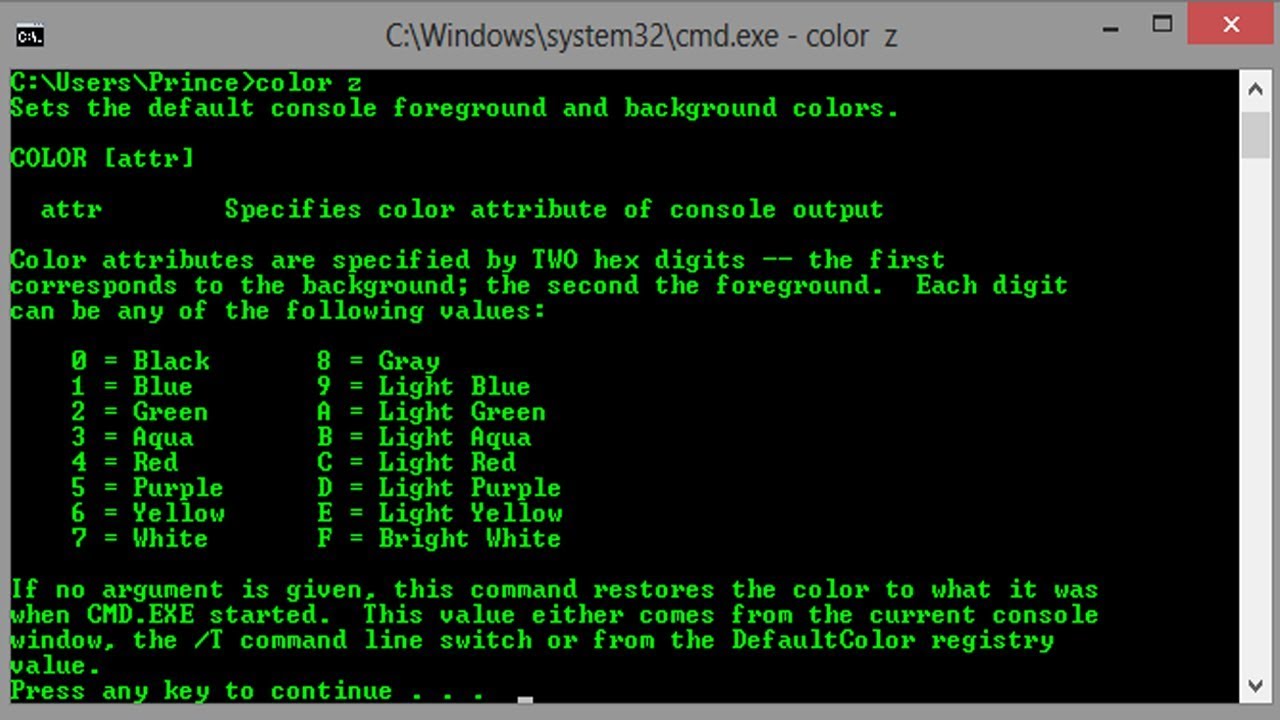 How To Change Color And Properties Of Cmd command Prompt YouTube