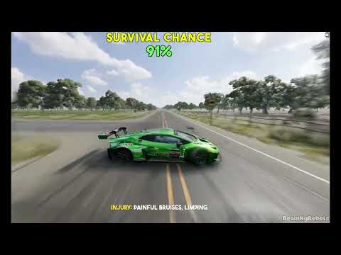 0 to 600 MPH | Instant Acceleration🤣⚰️#beamng #funny thumbnail