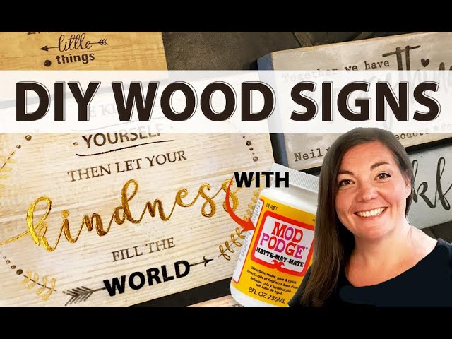 DIY Wood Signs Mod Podge Transfer 