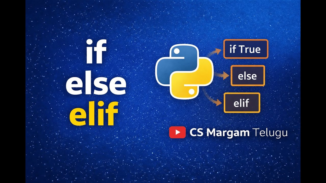 if else elif in Python Explained | Logical Operators | CS Margam Telugu