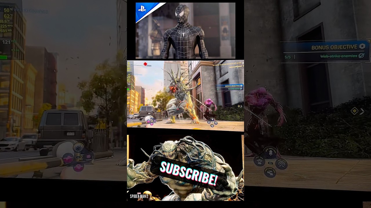 Spider-Man Black Suit Brutal Street Fight 😈 | Humans & Symbiotes No Mercy | Spider-Man 2 PS5