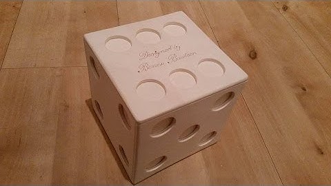 Wooden dice puzzle box with secret compartment