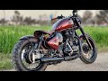 Royal enfield classic 500 modified into custom bobber   bullettower