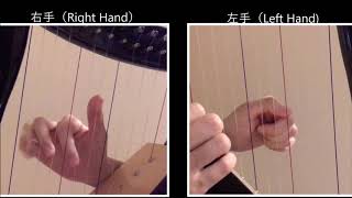 ベイビーハープを弾こう（美女と野獣）　How to play "Beauty and the Beast" By 12-string Baby Harp