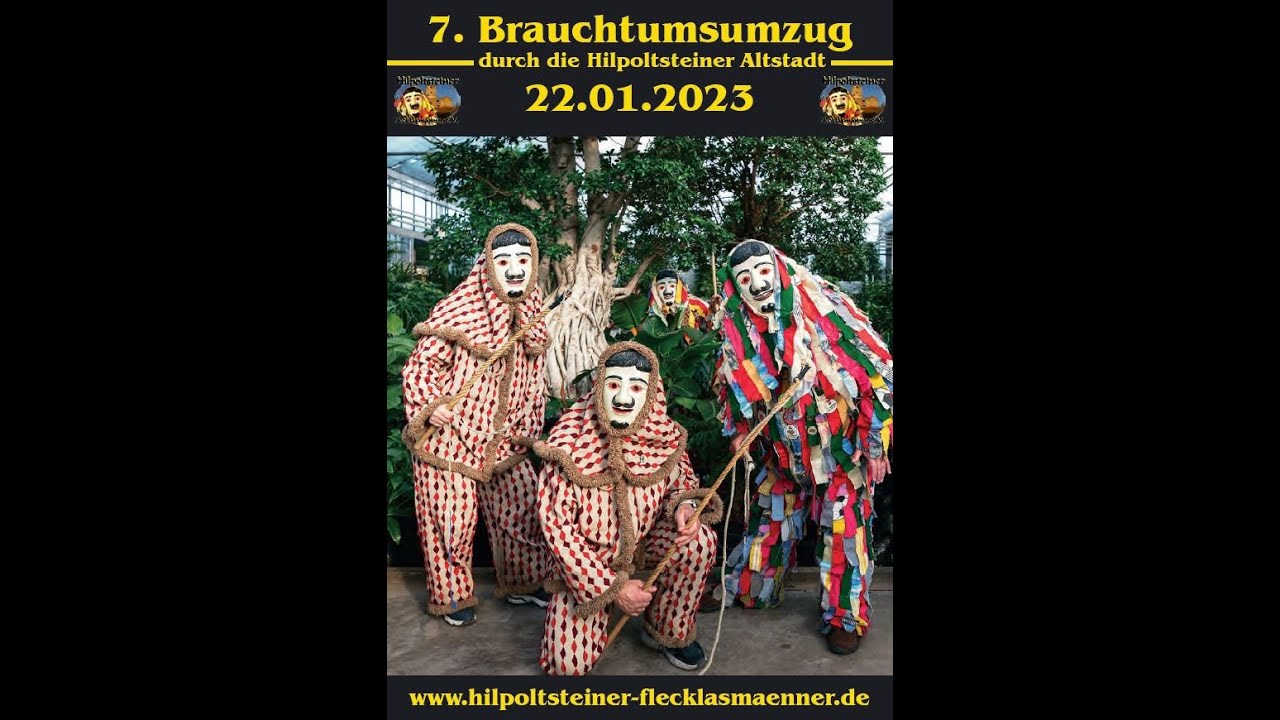 Der 7. Brauchtumsumzug der Hilpoltsteiner Flecklasmänner am 22. Januar 2023 in Hilpoltstein