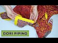 How to attach dori wali piping on chalks and daman of kameez  dori piping lagane ka tarika