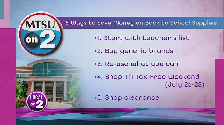 MTSU On Local On 2: 5 Ways to Save Money On Back to School Supplies