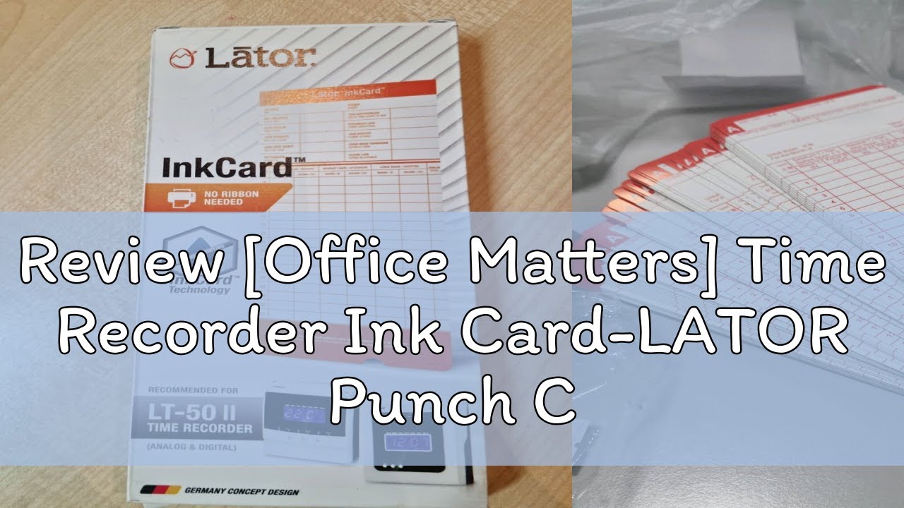 Review [Office Matters] Time Recorder Ink Card-LATOR Punch Card - YouTube