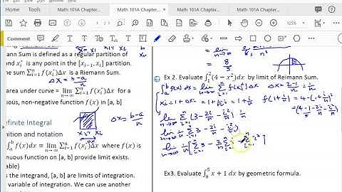 Openstax Calculus Ch 5.2 part 2 Reimann Sum limit