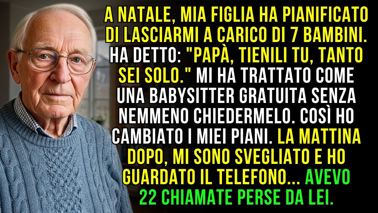 Mia figlia mi ha guardato negli occhi, masticando la bistecca che avevo cucinato io, e ha detto: "Papà, tieni i bambini, tanto sei solo in casa." Sette bambini, per tutto il Natale. Mentre lei e...