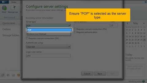 Configuring a POP email account with SSL in Windows Live Mail