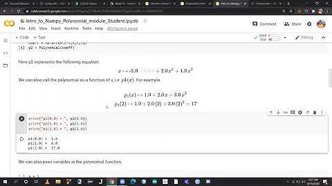 Numerical Methods- CSE330 lab: Intro to Numpy Polynomial Class