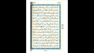 القرآن الكريم صفحة 317 برواية الليث أبي الحارث عن الكسائي   القارئ عبد الرشيد صوفي
