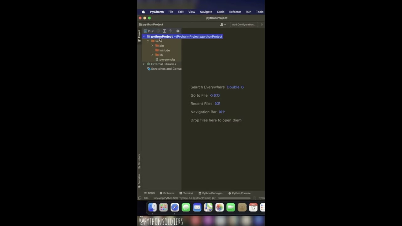 How To Create A Python Project Using Pycharm IDE Shorts Tutorials Shortvideos