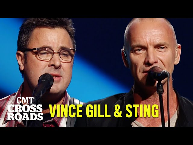 Vince Gill u0026 Sting Perform “Whenever You Come Around” | CMT Crossroads class=