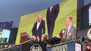 Derek jeter giving his speech on JeterDay Yankees