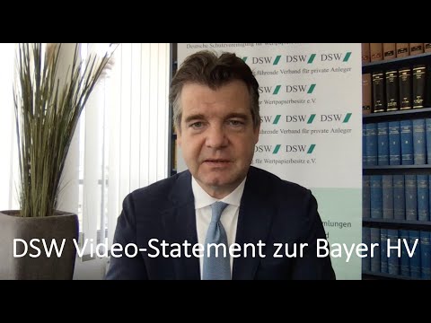 DSW Videostatement zu Bayer HV 2021 von Marc Tüngler