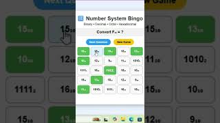 Number System Bingo Game 🎯 | Learn Binary, Decimal, Octal & Hexadecimal in a Fun Way