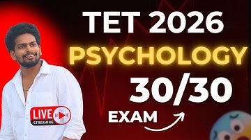 Tet Psychology Model Papers 2026 | Tet Class in Psychology | Paper-1 SGT & 2 SA |  Tet 2026 Live