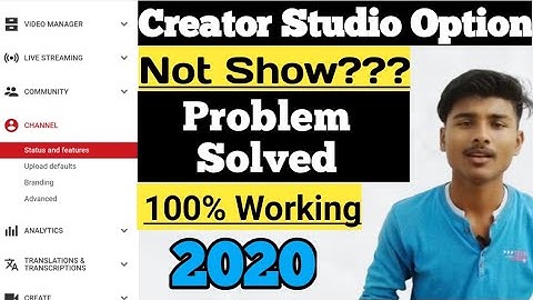Creator Studio Ka Option Kaise Laye 2020 / Creator Studio Classic Not Showing ??? Problem  Solved...
