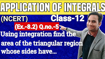 Using integration find the area of the triangular region whose sides have the equations y = 2x + 1,