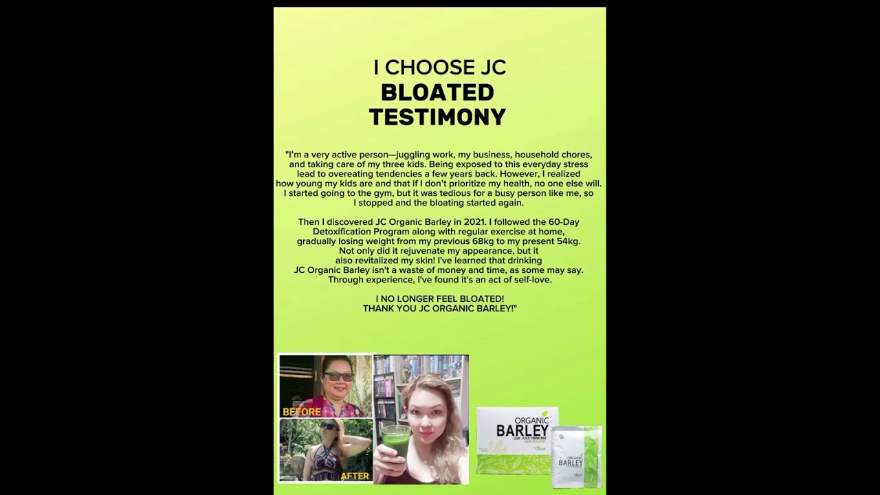 Organic Barley Testimony - Dr. Mary Joann | JC Premiere